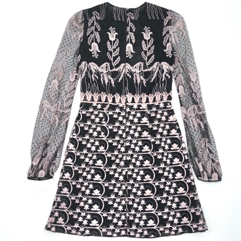 Giamba Embroidered Mesh Lace Long Sleeve Dress - Picture 5 of 8